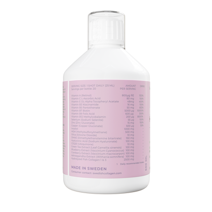 Swedish Collagen Hair papildas plaukams, odai ir nagams – citrusinių vaisių skonio