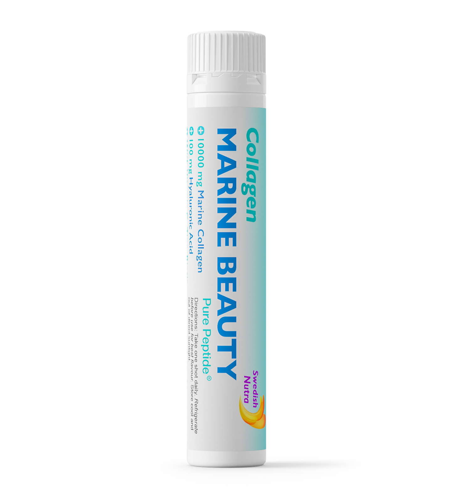 Marine Beauty Collagen Shot – 10 000 mg kolageno, uogų skonio, be cukraus.