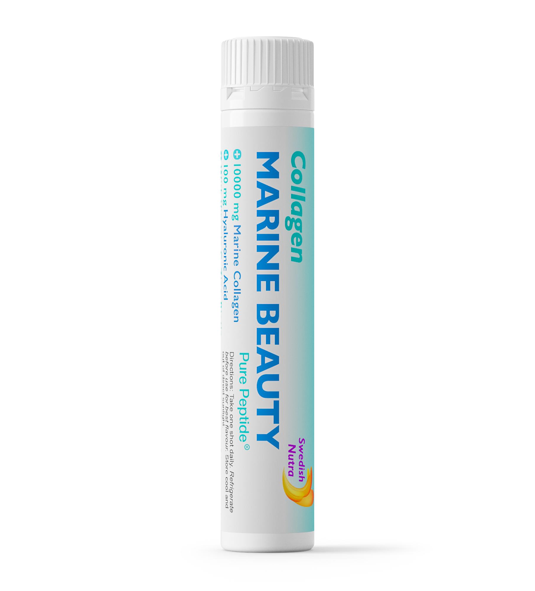 Marine Beauty Collagen Shot – 10 000 mg kolageno, uogų skonio, be cukraus.