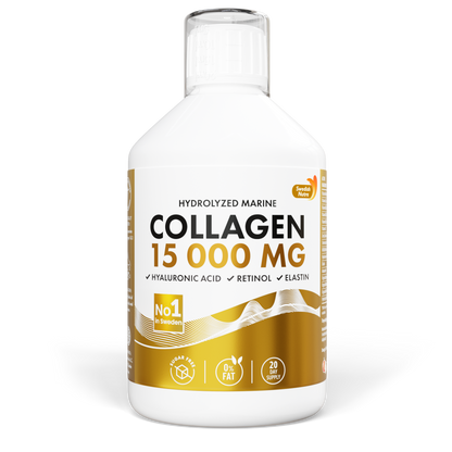 Swedish Nutra Marine Collagen 15000 mg skystas jūrinis kolagenas, 500 ml buteliukas