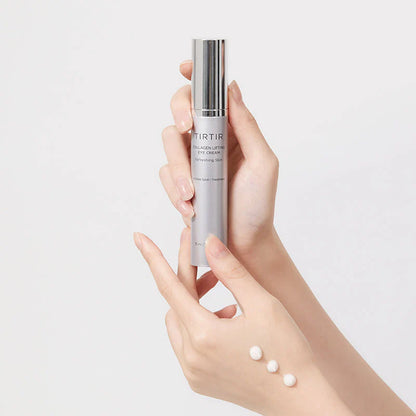 TIRTIR Collagen Lifting Eye Cream Roller pakuotė – paakių kremas su masažiniu aplikatoriumi