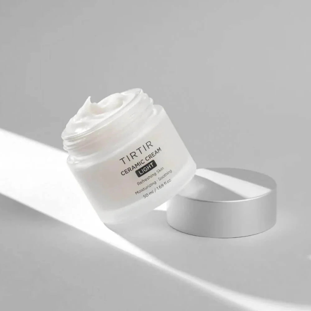 TIRTIR Ceramic Cream Light pakuotė – lengvas veido kremas kasdieniam drėkinimui