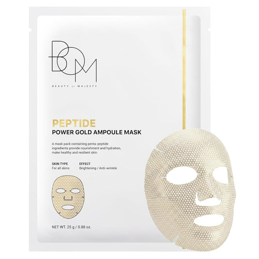 BOM Peptide Power Gold Ampoule Mask lakštinė veido kaukė su peptidais ir auksu
