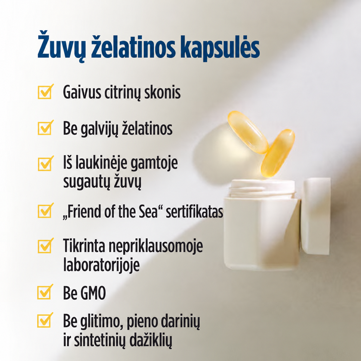 Nordic Naturals Ultimate Omega žuvų želatinos kapsulių savybės