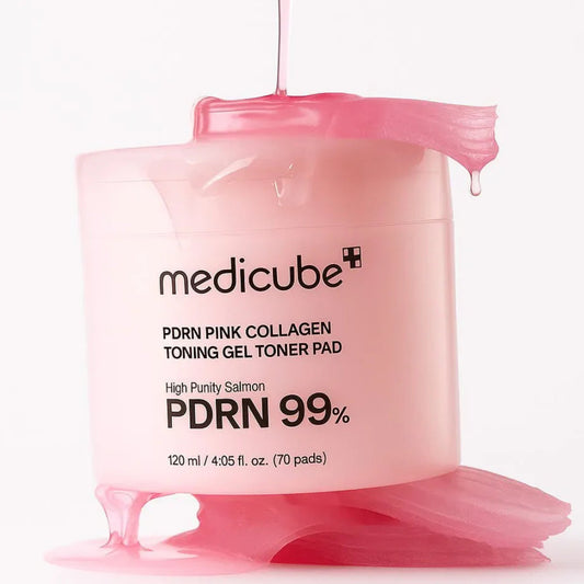     Medicube PDRN Pink Collagen Toning Gel Toner Pad toniko padeliai su kolagenu