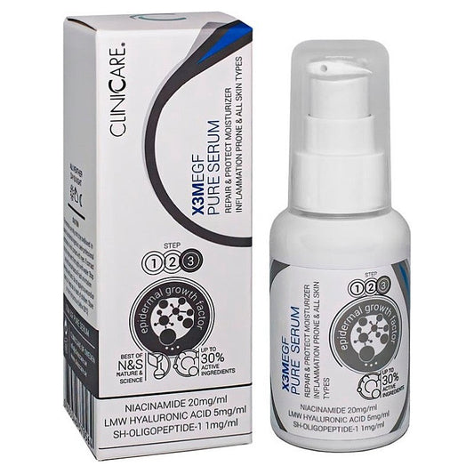     Cliniccare X3M EGF Pure Serum Moisturizer veido serumas su niacinamidu