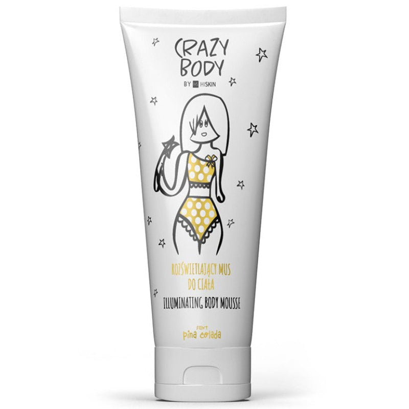 HISKIN Crazy Body Pina Colada švytėjimo suteikianti kūno suflė 250 ml