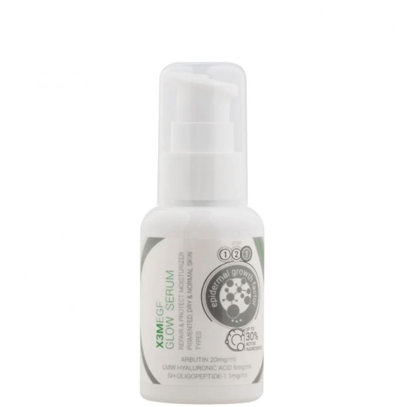 CLINICCARE X3M EGF Glow Booster - skaistinantis veido serumas su arbutinu nuo pigmentinių dėmių, 30 ml