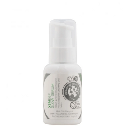 CLINICCARE X3M EGF Glow Booster - skaistinantis veido serumas su arbutinu nuo pigmentinių dėmių, 30 ml