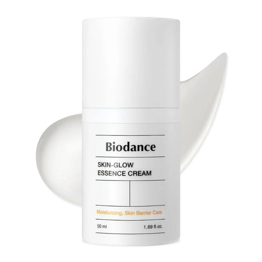 BIODANCE Skin Glow Essence Cream 50 ml – baltas veido kremo buteliukas