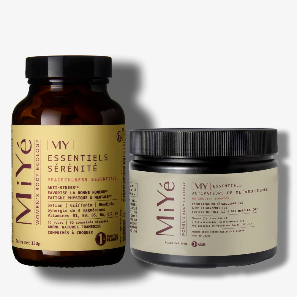 MiYé Stop Cortisol Pack - Serenity Essentials ir Metabolism Activator rinkinys kortizolio reguliavimui