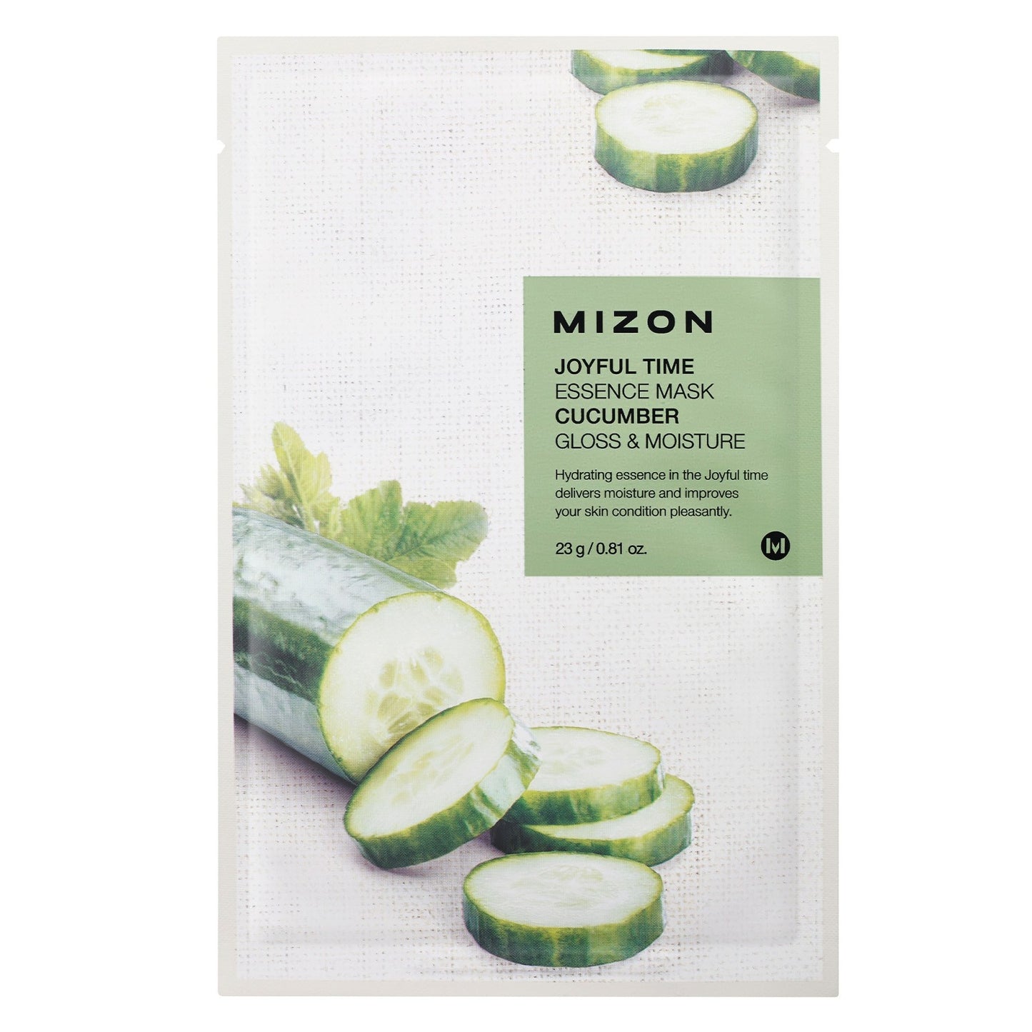     MIZON Joyful Time Essence Mask Cucumber lakštinė veido kaukė su agurkų ekstraktu