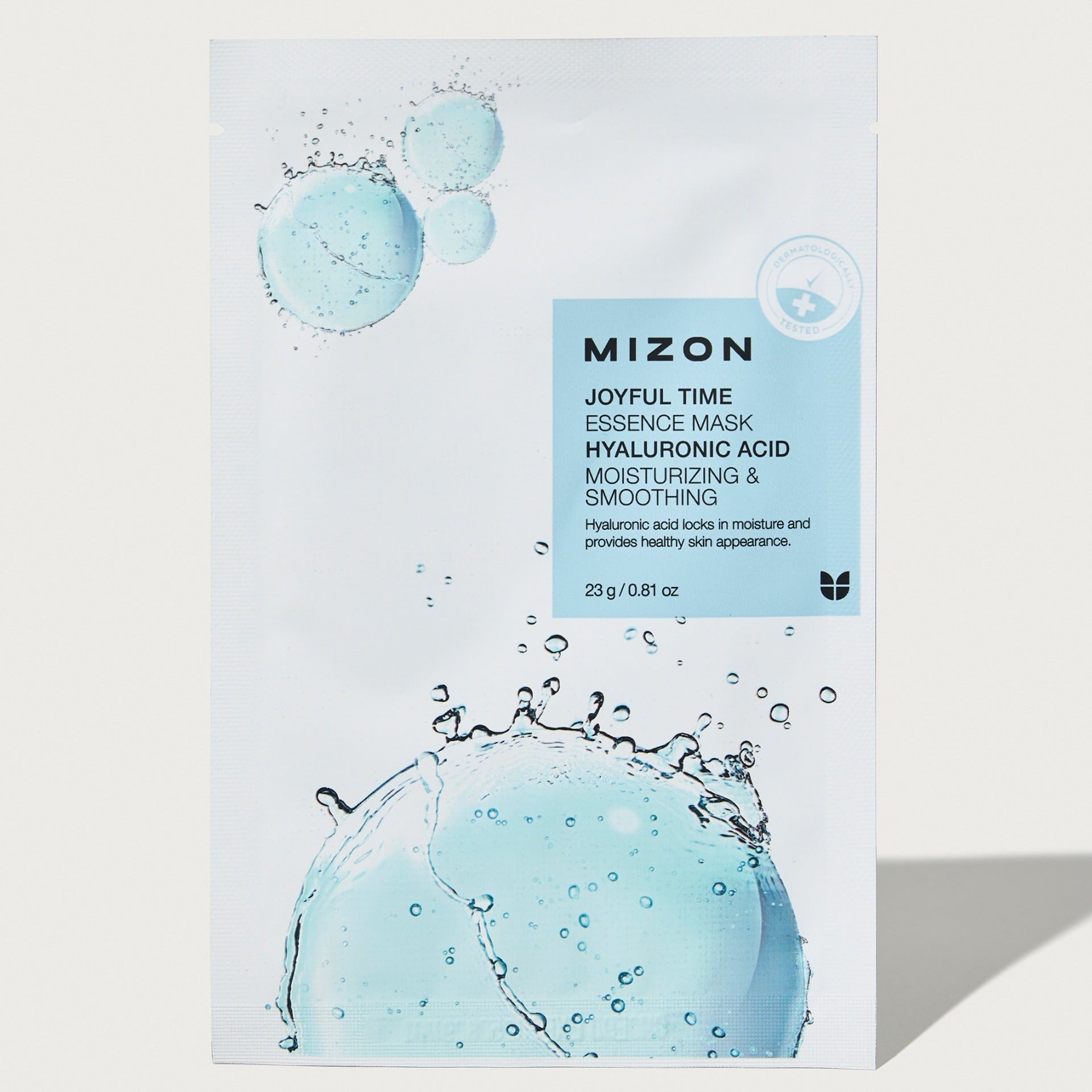 Mizon lakštinė veido kaukė su hialuronu joyful time essence mask drėkinimui