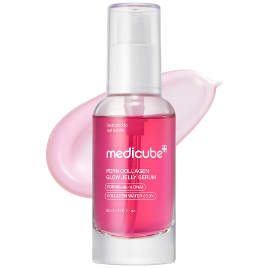 Medicube PDRN Pink Collagen Glow Jelly Serum 30 ml – rožinis gelinis serumas su pipete