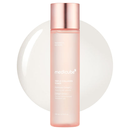 Medicube Triple Collagen Toner 4.0 140 ml – rožinis toniko buteliukas