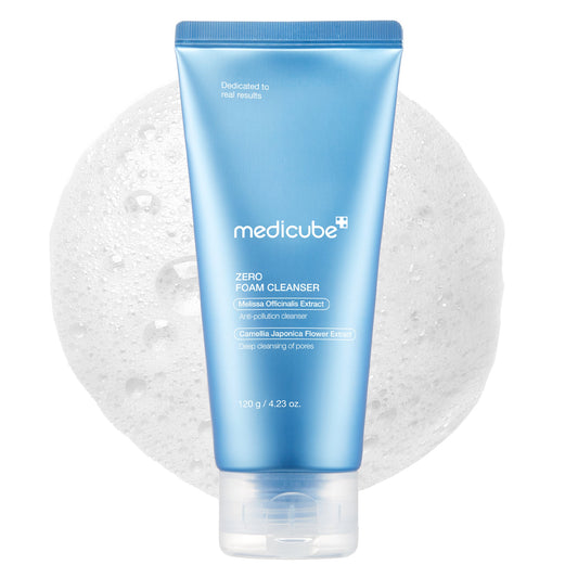 Medicube Zero Foam Cleanser 120 g – mėlyna veido prausiklio tūbelė