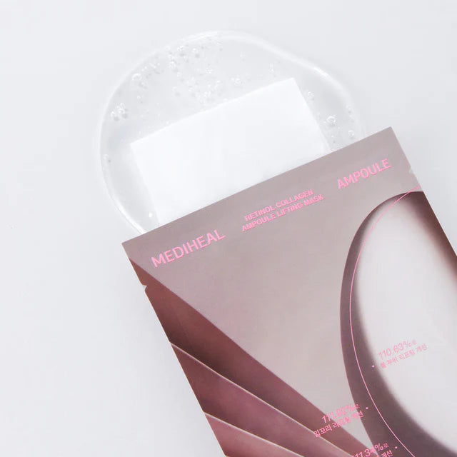 Mediheal stangrinamoji lakštinė kaukė su retinoliu ir kolagenu veidui bei kaklui