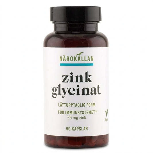 Närokällan cinko bisglicinatas 25 mg, 90 kapsulių pakuotė
