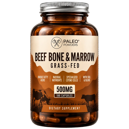 Paleo Powders Beef Bone Marrow, 180 kapsulių – galvijų kaulų ir čiulpų papildas