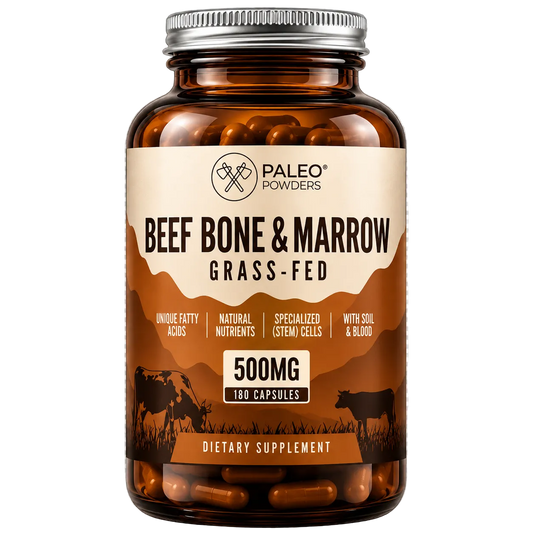 Paleo Powders Beef Bone Marrow, 180 kapsulių – galvijų kaulų ir čiulpų papildas