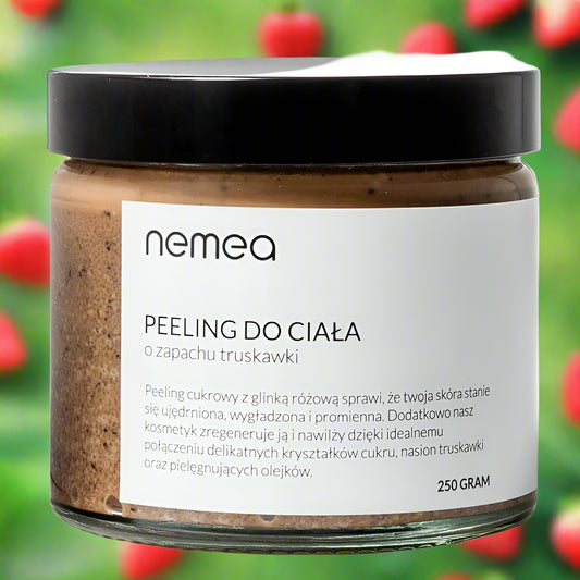 NEMEA Liekninantis braškių ir molio kūno šveitiklis 250g