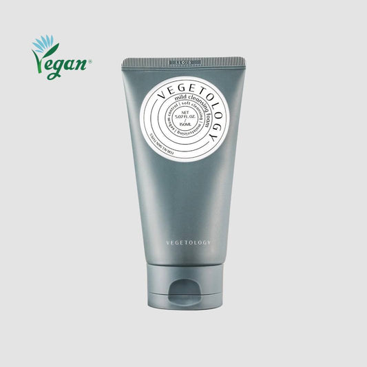 Vegetology Mild Cleansing Foam – 100% natūralus švelnus veido prausiklis su vaisių ekstraktais, 150ml, tinka ir itin jautriai odai
