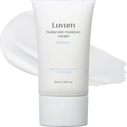 Luvum Bamboo Hyaluronic Moisture Cream – drėkinamasis veido kremas su bambuko ekstraktu, 70 ml