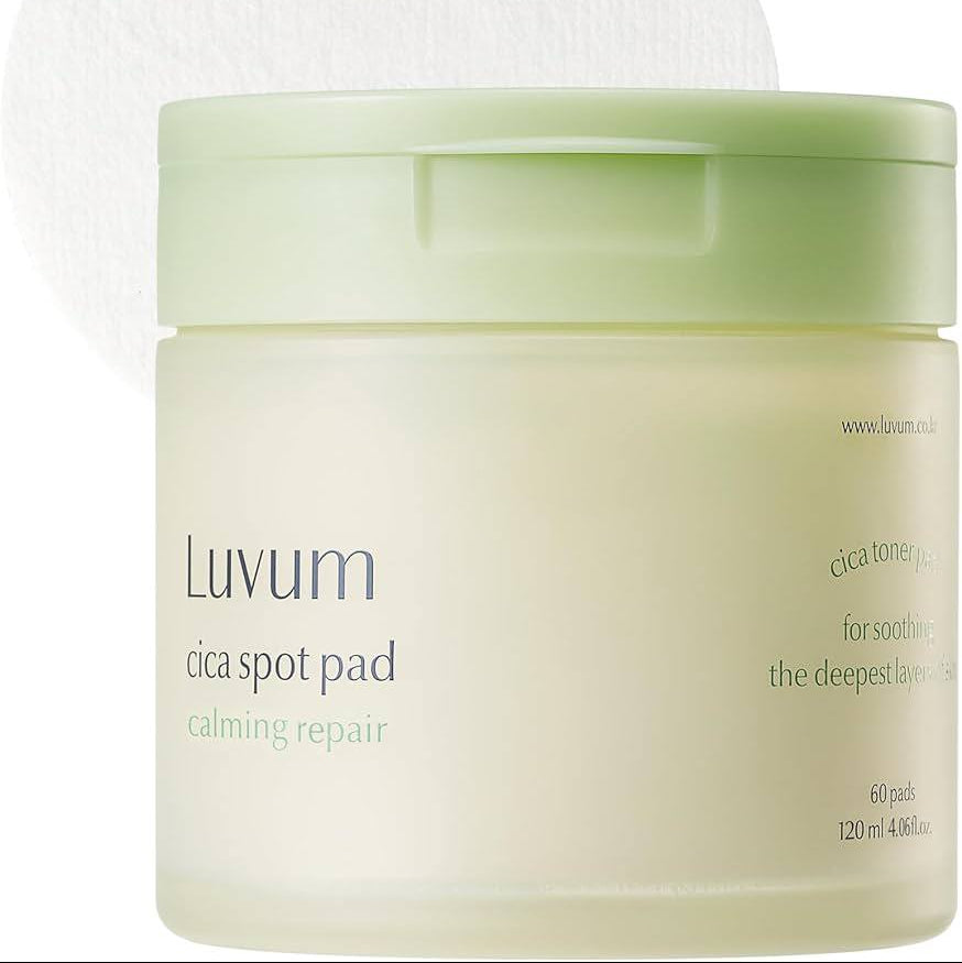 Luvum Calming Repair Cica Spot Pads raminančios tonizuojančios pagalvėlės su azijine centelė, 60 vnt