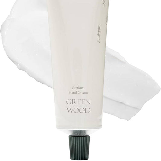 LUVUM Green Wood prabangus rankų kremas su medienos ir muskuso kvapu, 50 ml tūbelė