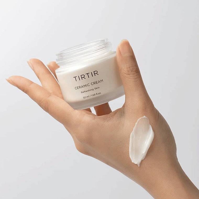 TIRTIR Ceramic Cream pakuotė – veido kremas odos barjerui stiprinti