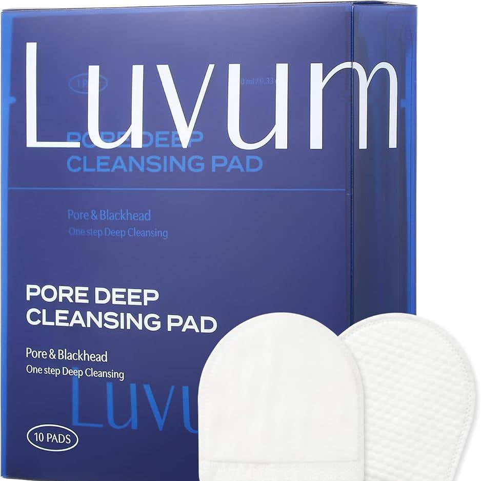 LUVUM Pore Deep Cleansing Pad - poras valančios veido valymo pagalvėlės su AHA, 10 vnt.