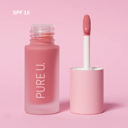 „Balmy Lip Tint“ – natūralus veganiškas lūpų balzamas, aliejus ir blizgis su SPF15. Drėkina lūpas, suteikia švelnų atspalvį, spindesį ir apsaugą nuo išsausėjimo.