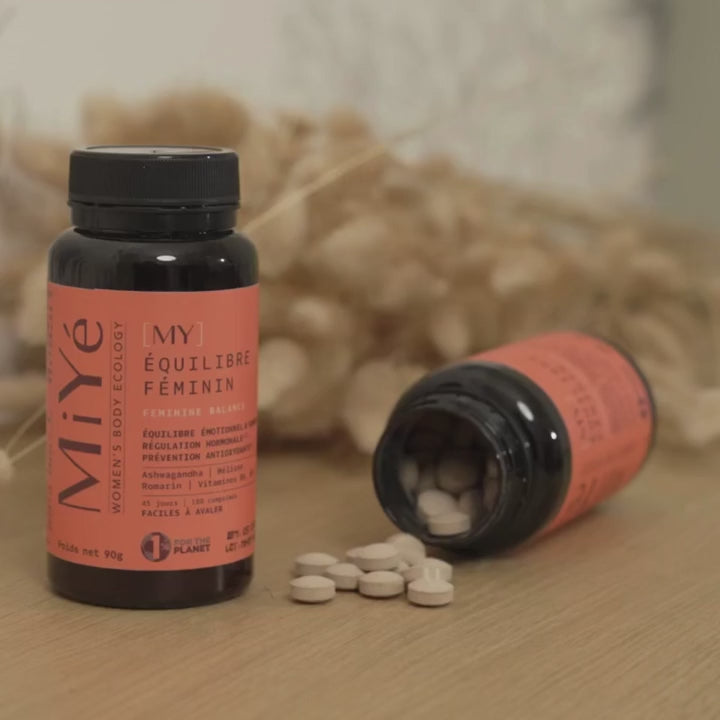 MiYé papildas moterims su ashwagandha KSM-66 melisa rozmarinu