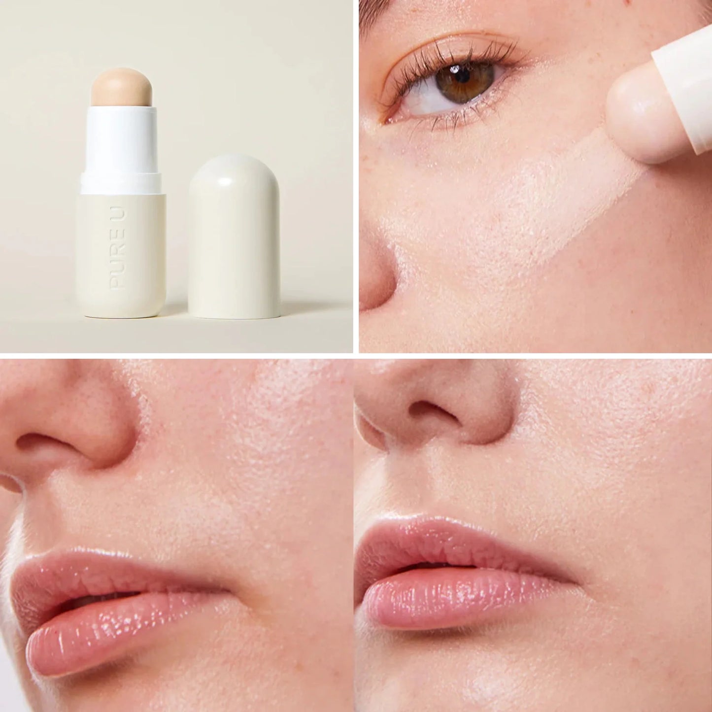 PURE U. Concealer Balm Nr. 3 Silk – maskuoklio lazdelė, naudojimas ir prieš bei po rezultatas
