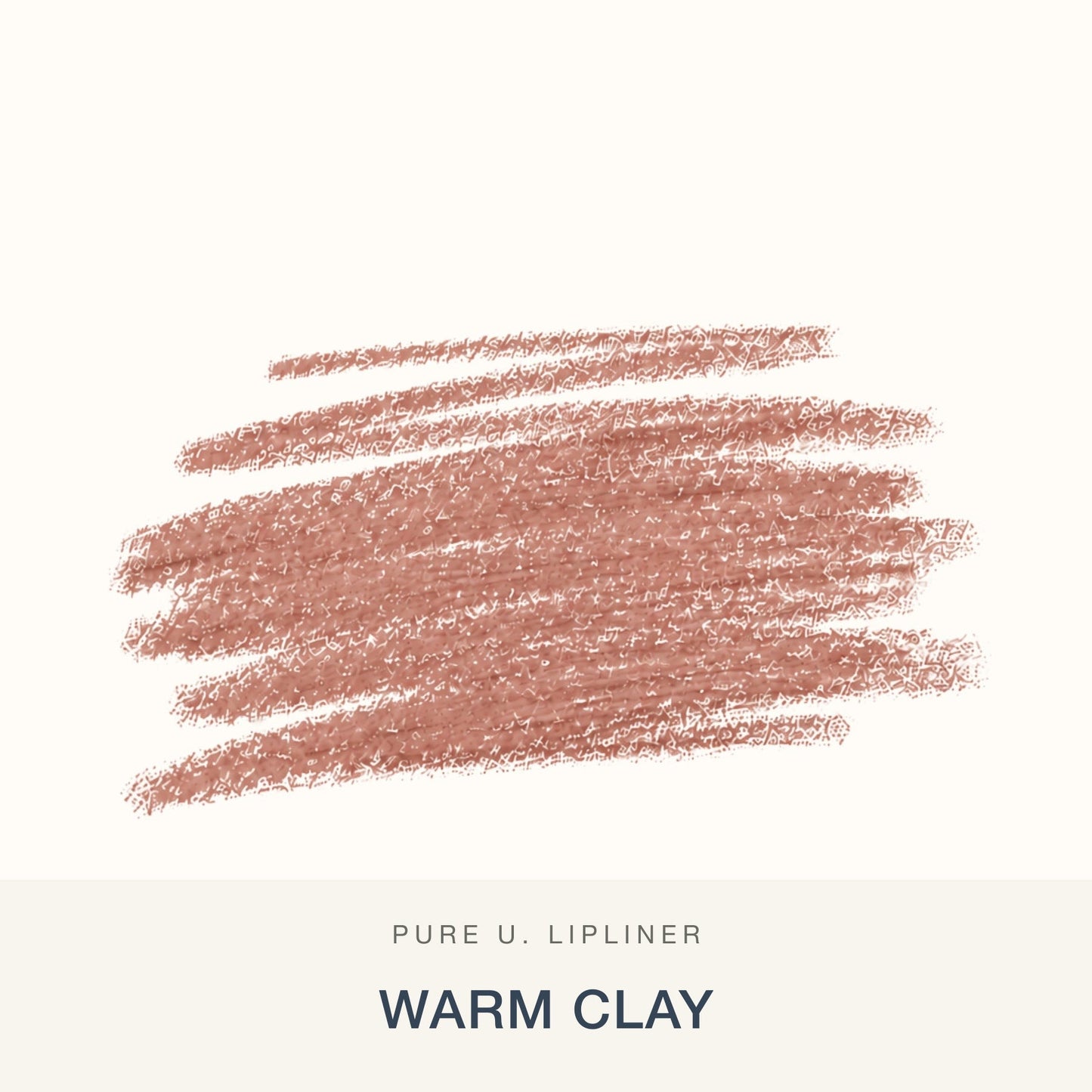PURE U. Lipliner Warm Clay – lūpų pieštuko atspalvio pavyzdys