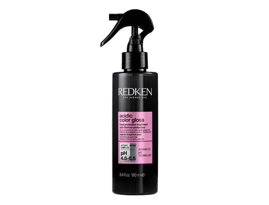 Redken Acidic Color Gloss Heat Protection Treatment - spindesio suteikiantis ir nuo karščio apsaugantis purškiklis plaukams