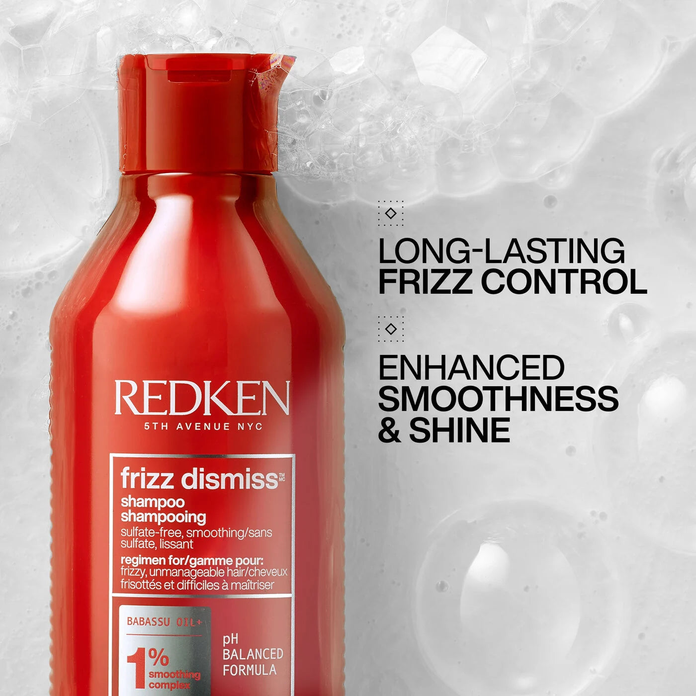 Redken Frizz Dismiss - šampūnas sausiems ir nepaklusniems plaukams, 300ml