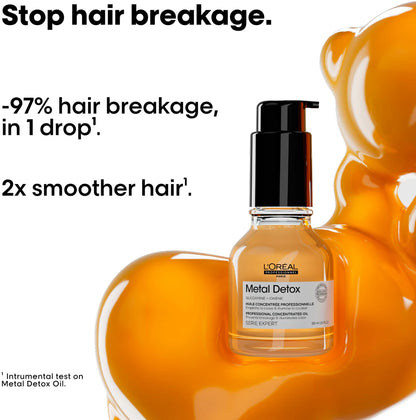 Profesionali plaukų priežiūra – Metal Detox trijų dalių komplektas spalvotų plaukų apsaugai