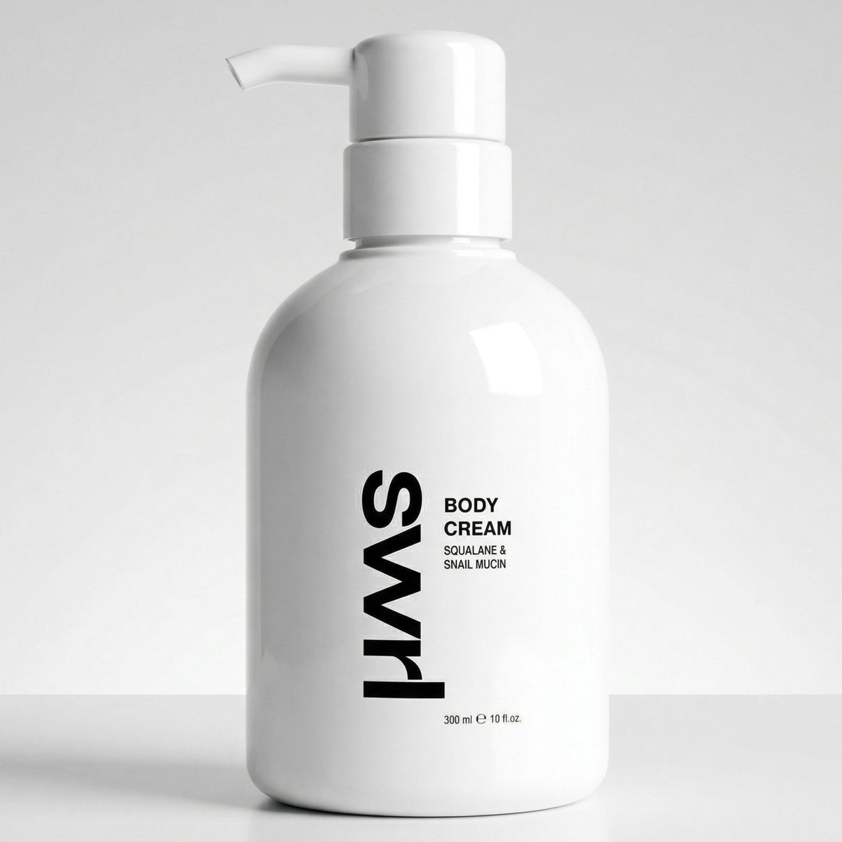 SWRL Body Cream kūno kremas su skvalanu ir sraigių mucinu, 300 ml – produkto pakuotė