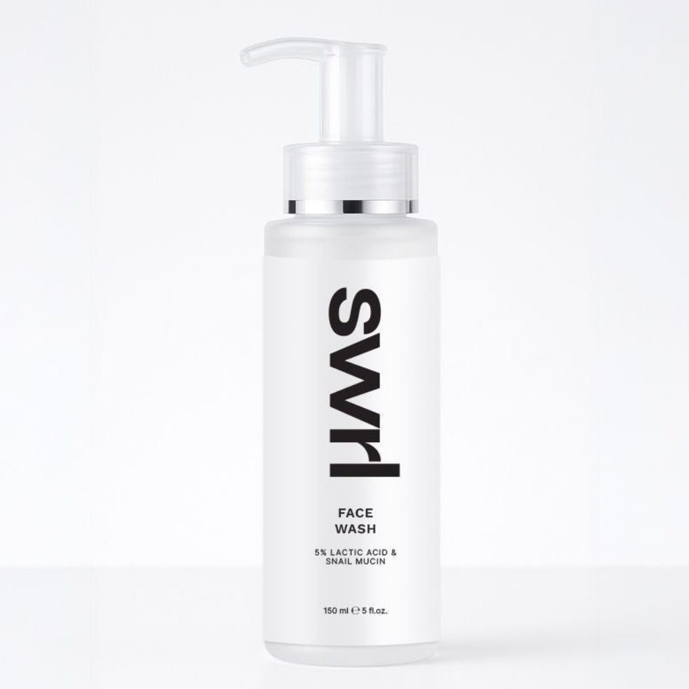 SWRL Gentle Face Wash veido prausiklis su 5 % pieno rūgštimi, 150 ml – produkto pakuotė
