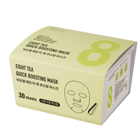 BOM Eight Tea Daily Mask Pack 30 vnt lakštinių veido kaukių rinkinys su arbatos ekstraktais
